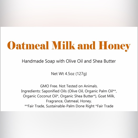 Oatmeal Milk and Honey Soap - Picture 2 of 2